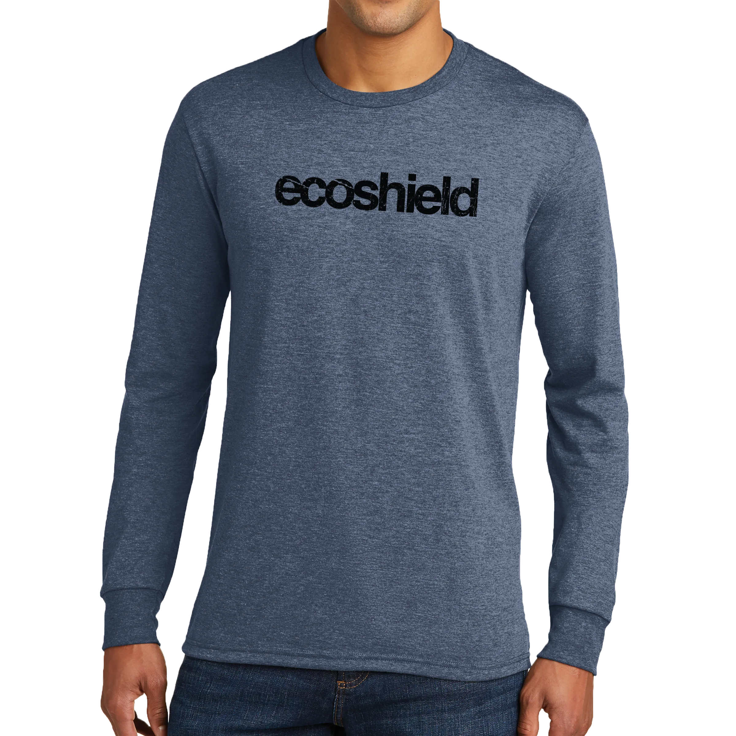 District Made Mens Perfect Tri Long Sleeve Crew Tee