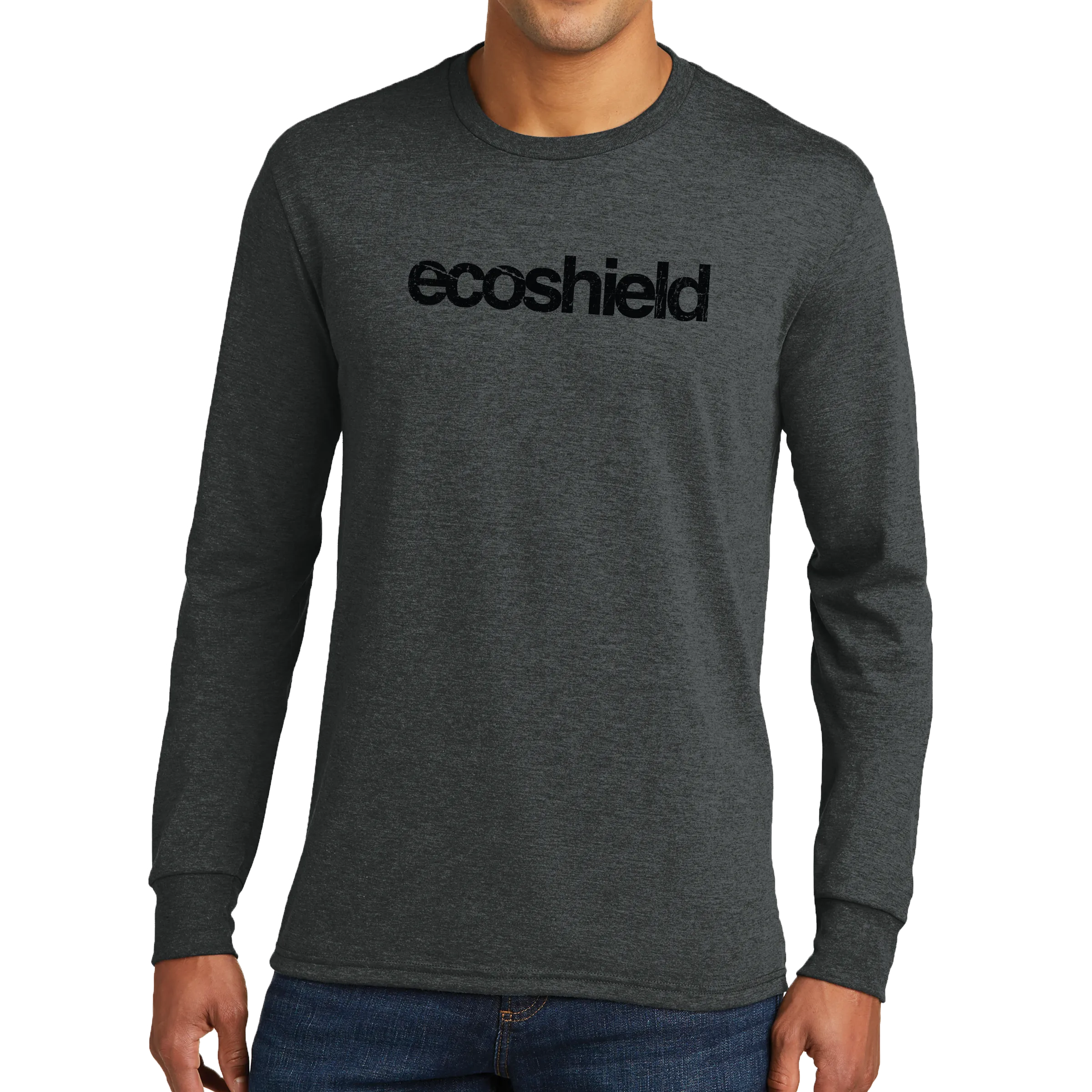 District Made Mens Perfect Tri Long Sleeve Crew Tee