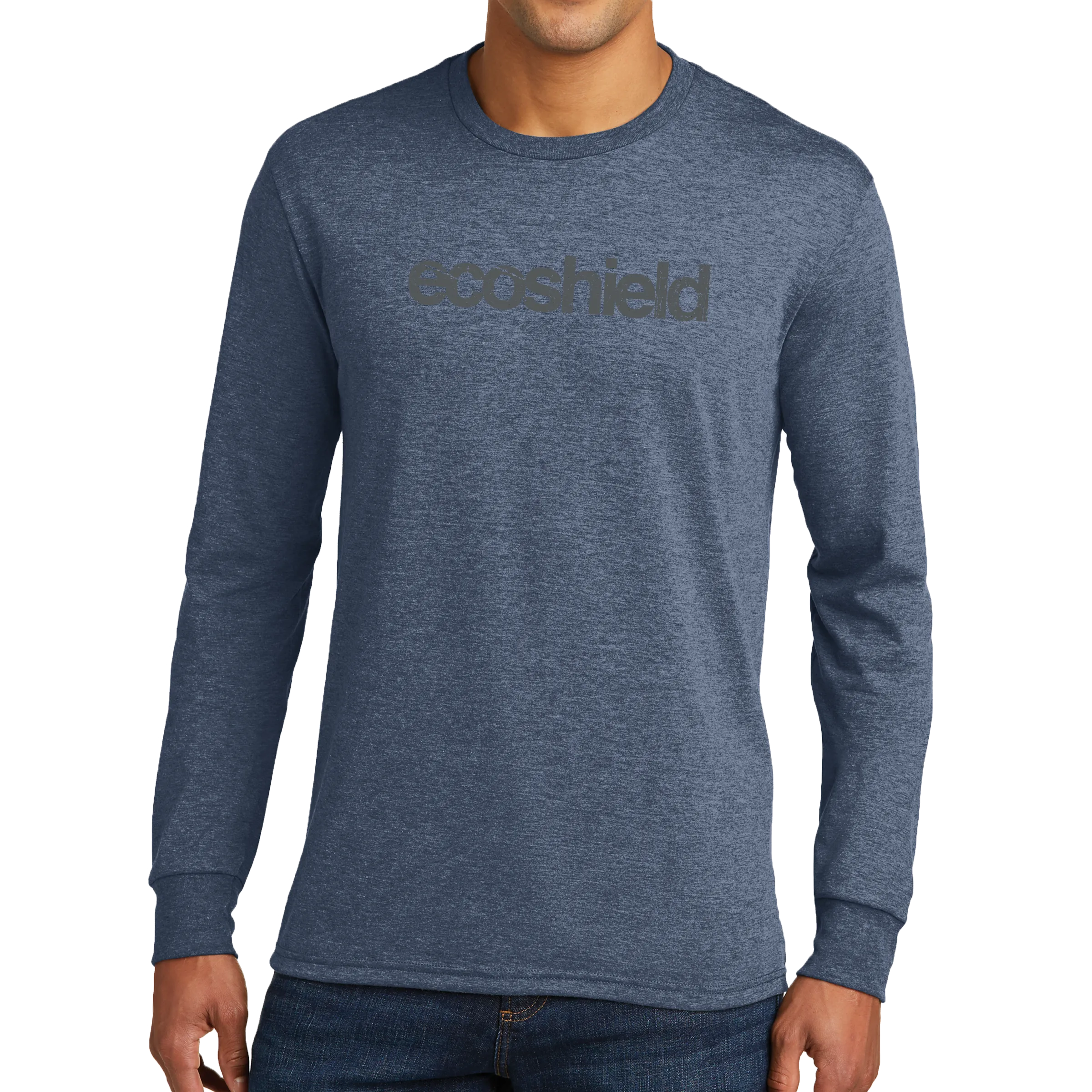 District Made Mens Perfect Tri Long Sleeve Crew Tee