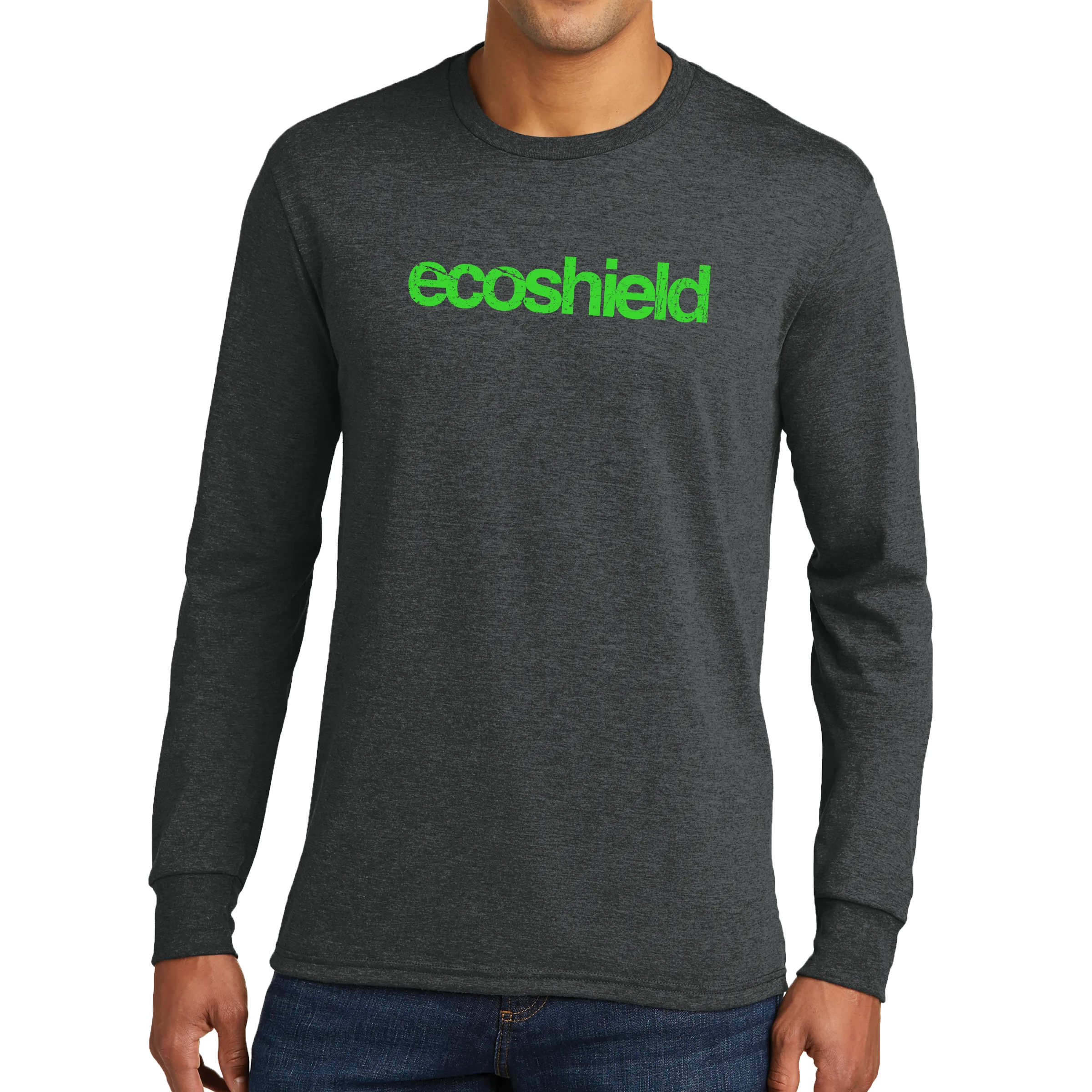 District Made Mens Perfect Tri Long Sleeve Crew Tee