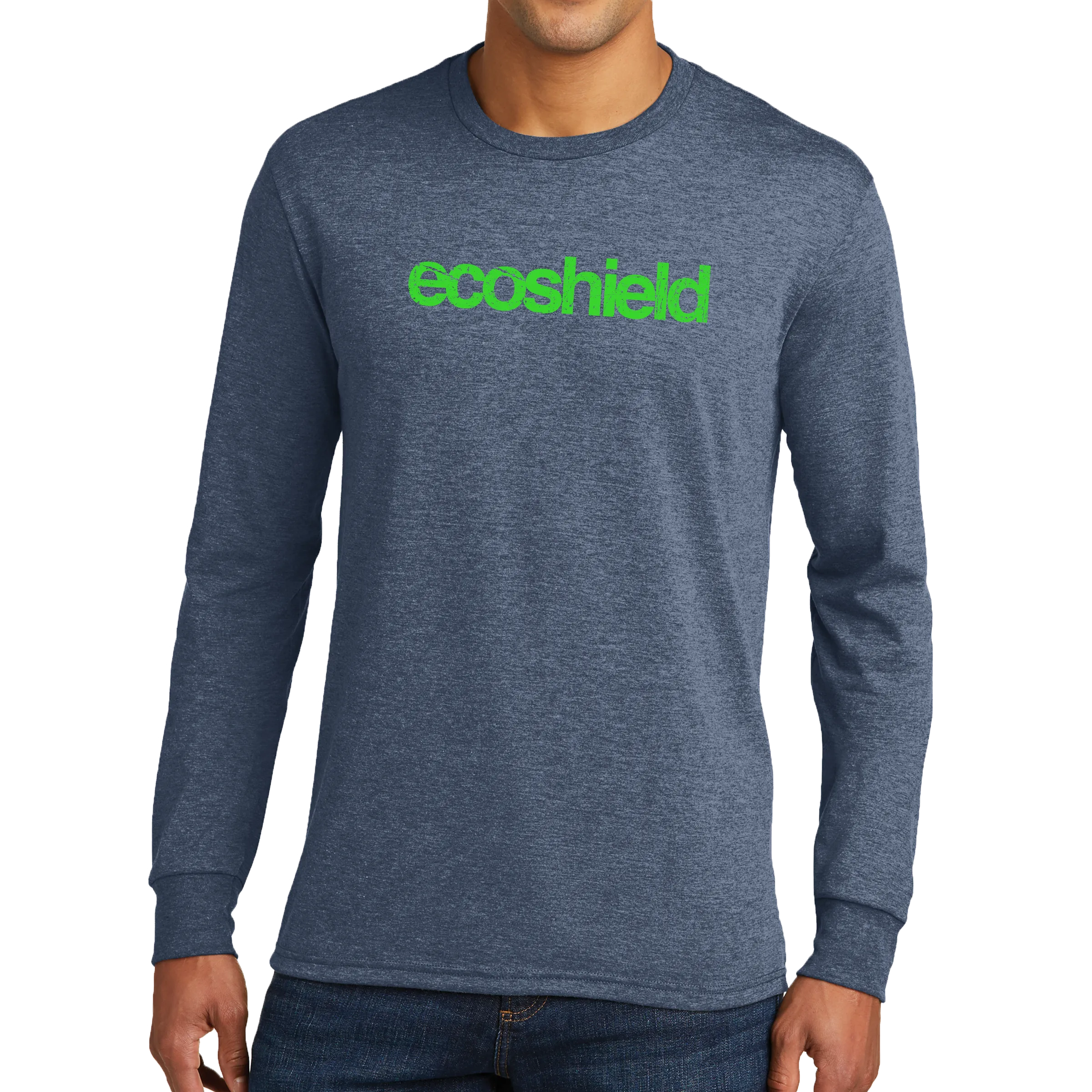 District Made Mens Perfect Tri Long Sleeve Crew Tee