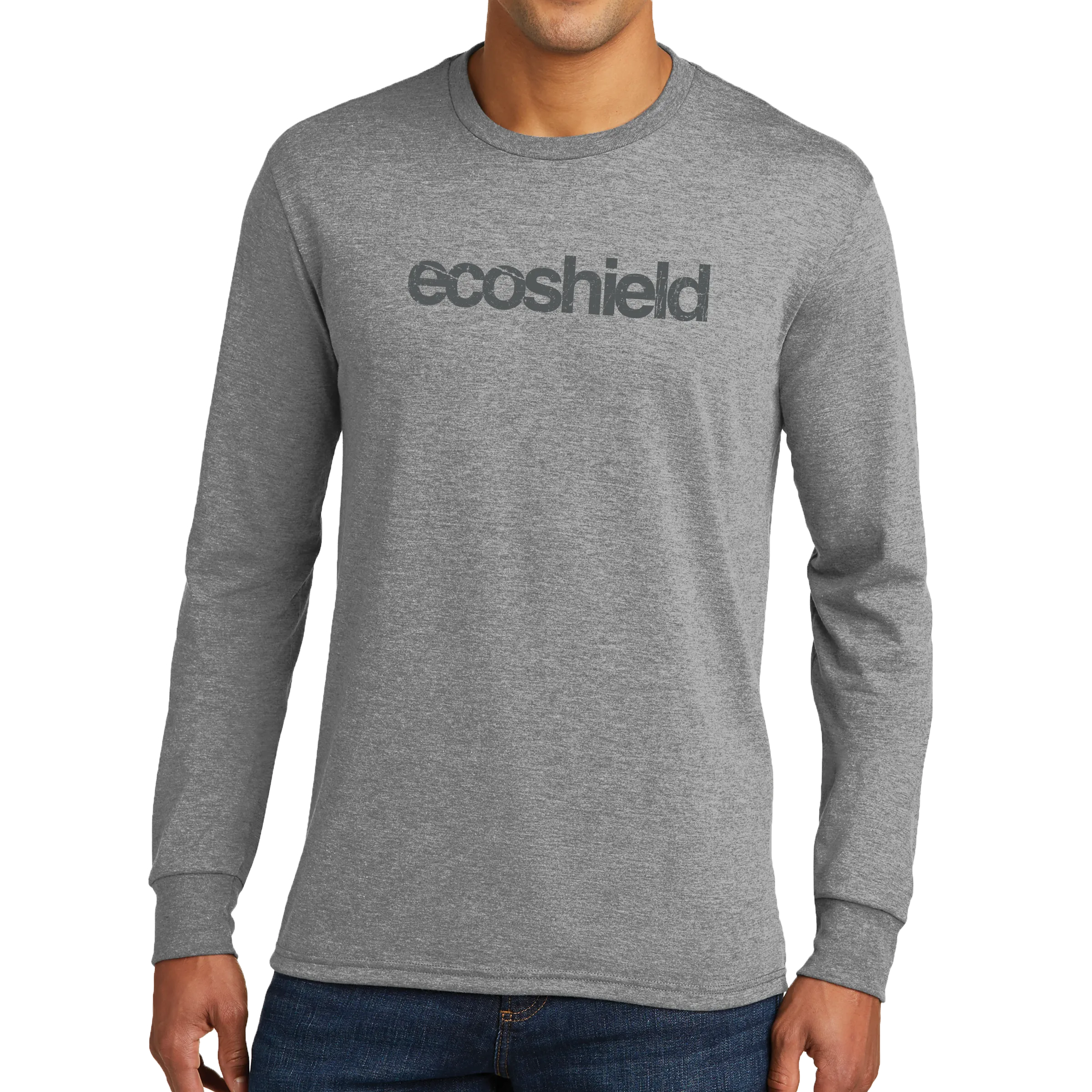 District Made Mens Perfect Tri Long Sleeve Crew Tee