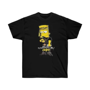 Dope Bart Unisex Tee, Custom T-shirt, Graphic T-shirt, Bart Simpson Tee