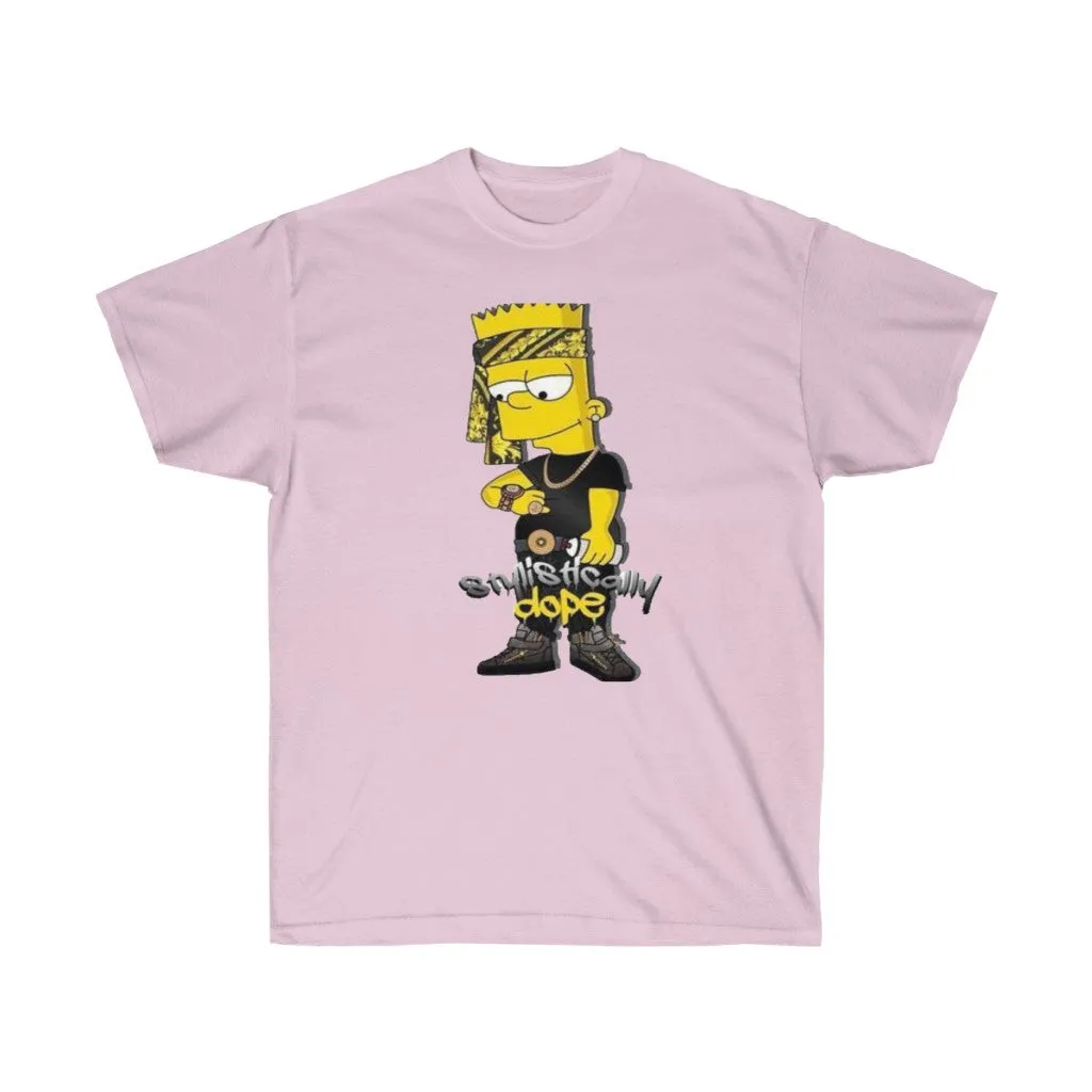 Dope Bart Unisex Tee, Custom T-shirt, Graphic T-shirt, Bart Simpson Tee
