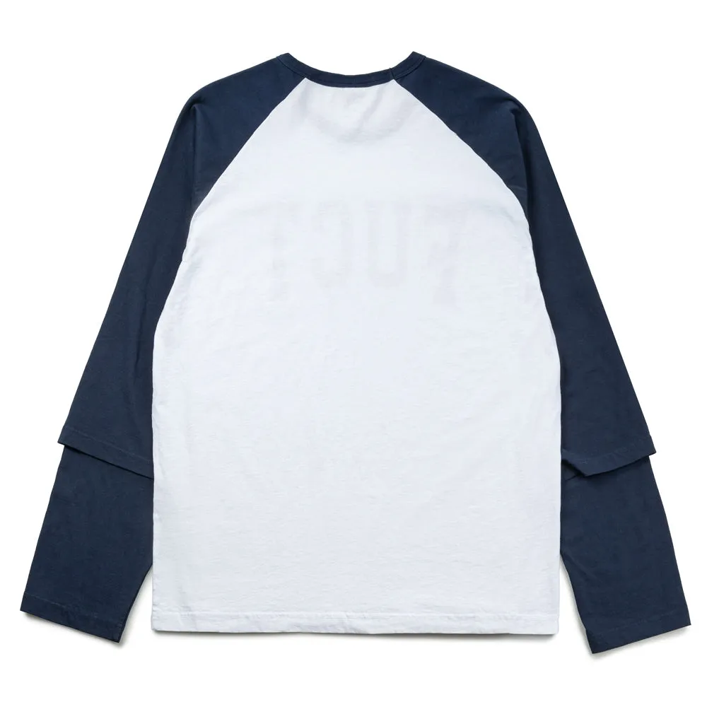 Double Sleeve Baseball L/S Tee | Blue