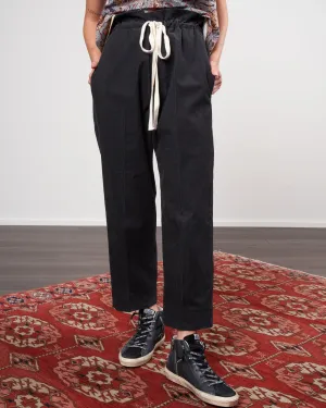 drawstring corduroy pant - slate