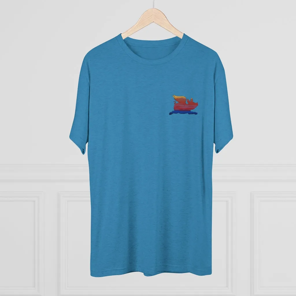 E-2 Sunset Theme - "Get In Nerds" Men's Tri-Blend Crew Tee