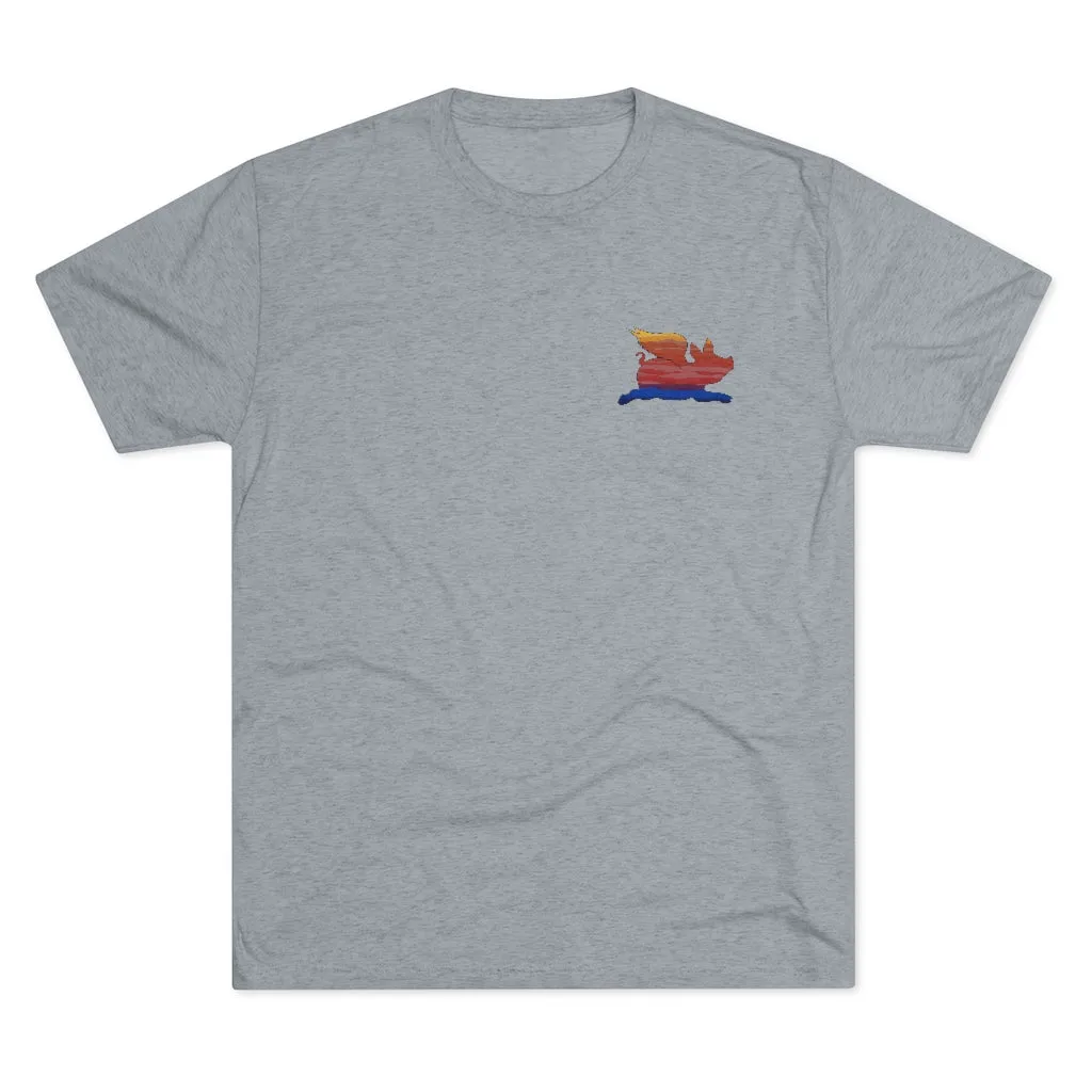 E-2 Sunset Theme - "Get In Nerds" Men's Tri-Blend Crew Tee
