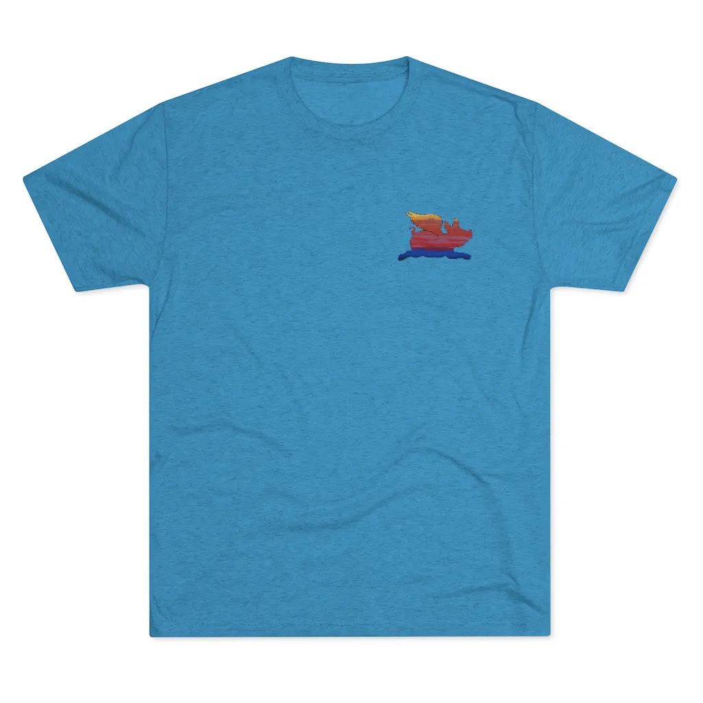 E-2 Sunset Theme - "Get In Nerds" Men's Tri-Blend Crew Tee