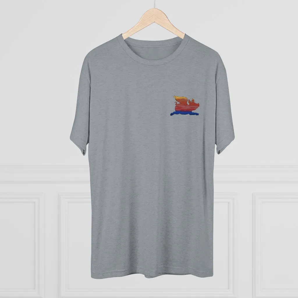E-2 Sunset Theme - "Get In Nerds" Men's Tri-Blend Crew Tee