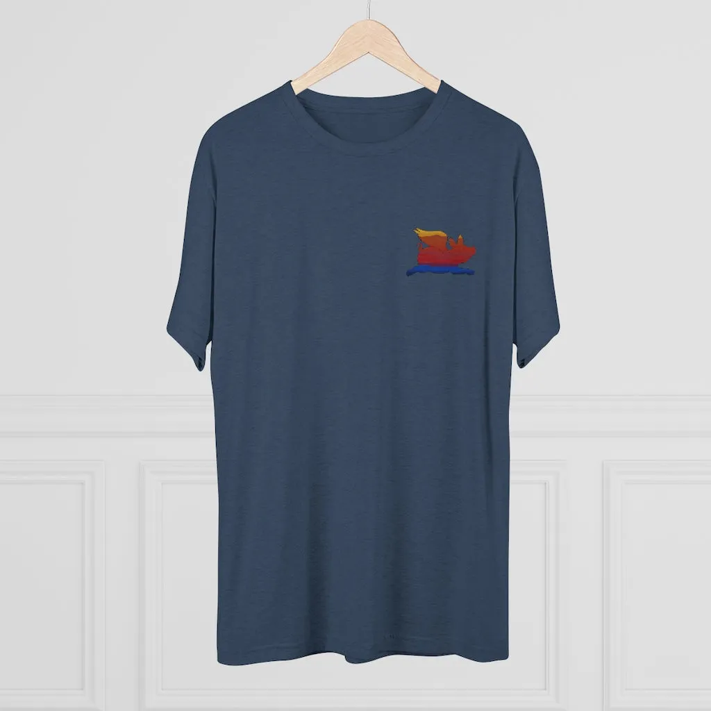 E-2 Sunset Theme - "Get In Nerds" Men's Tri-Blend Crew Tee
