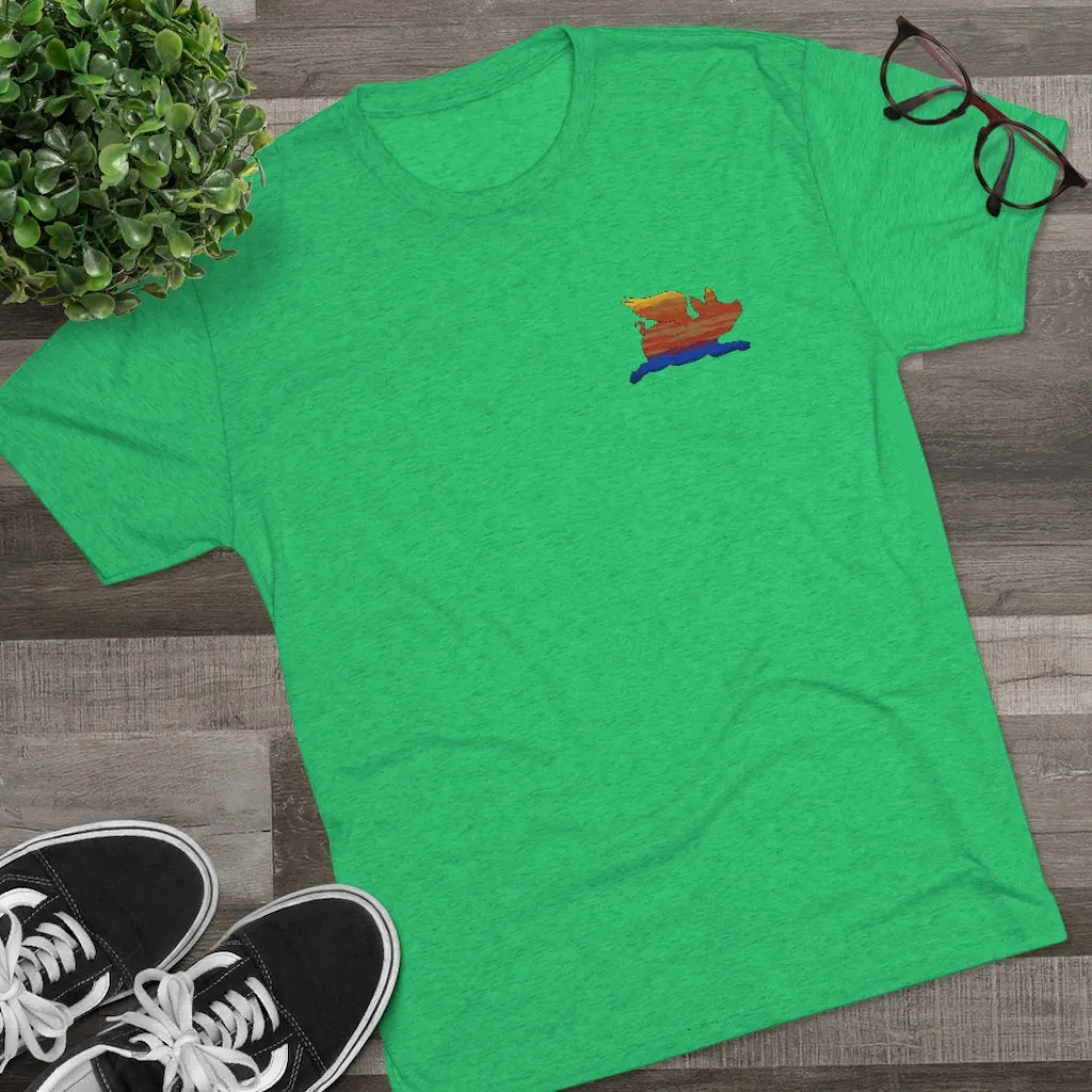 E-2 Sunset Theme - "Get In Nerds" Men's Tri-Blend Crew Tee