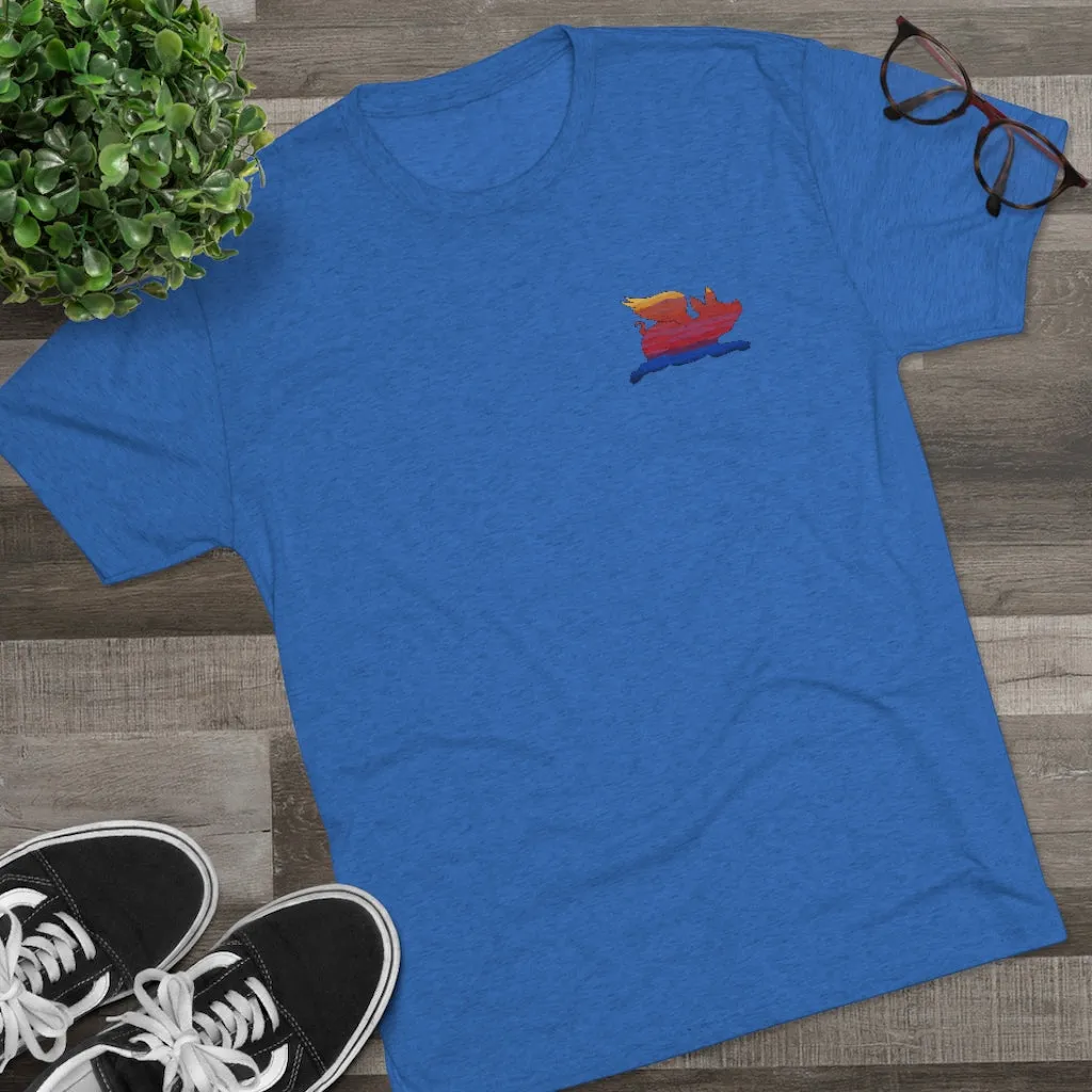 E-2 Sunset Theme - "Get In Nerds" Men's Tri-Blend Crew Tee