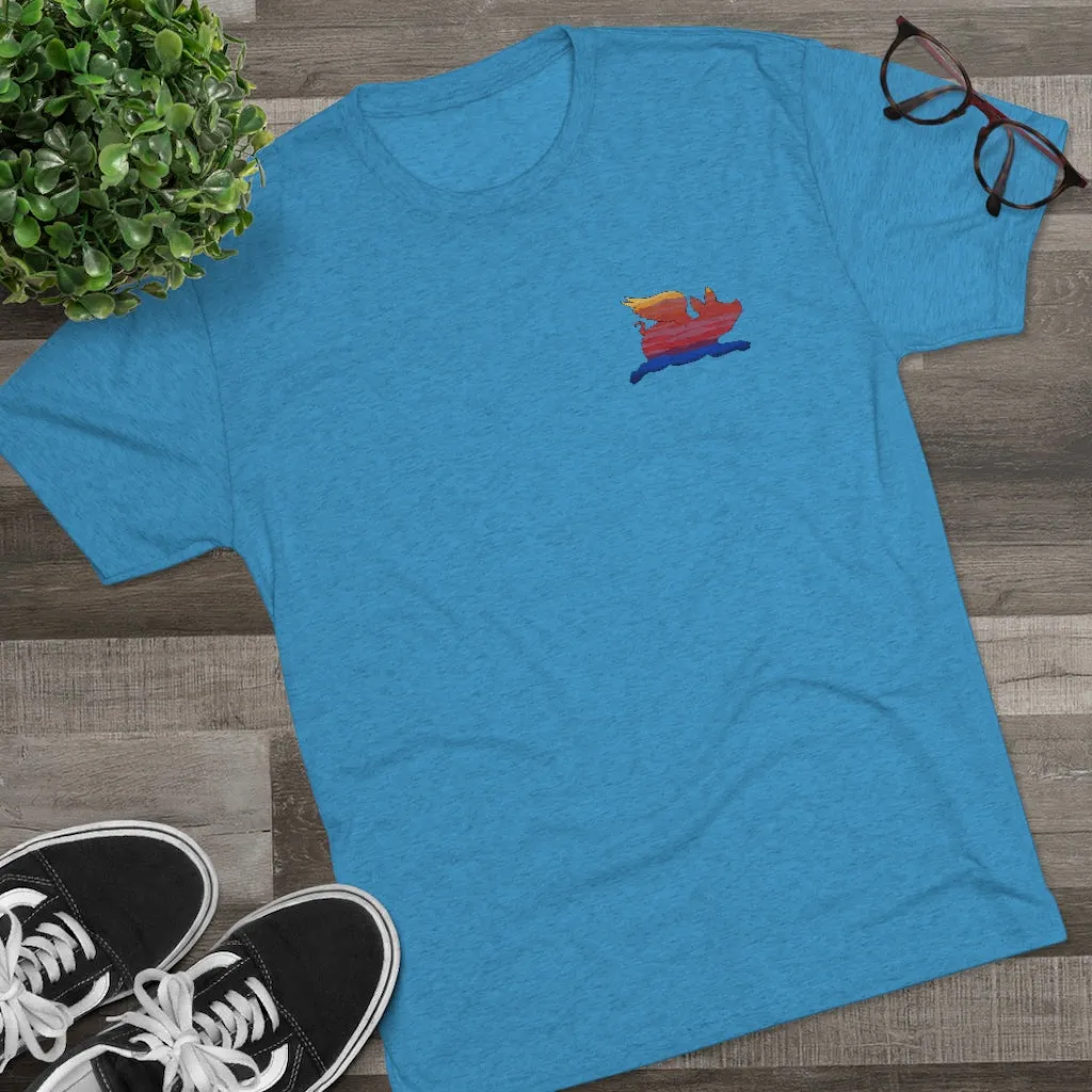 E-2 Sunset Theme - "Get In Nerds" Men's Tri-Blend Crew Tee