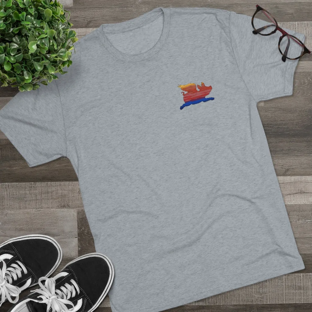 E-2 Sunset Theme - "Get In Nerds" Men's Tri-Blend Crew Tee
