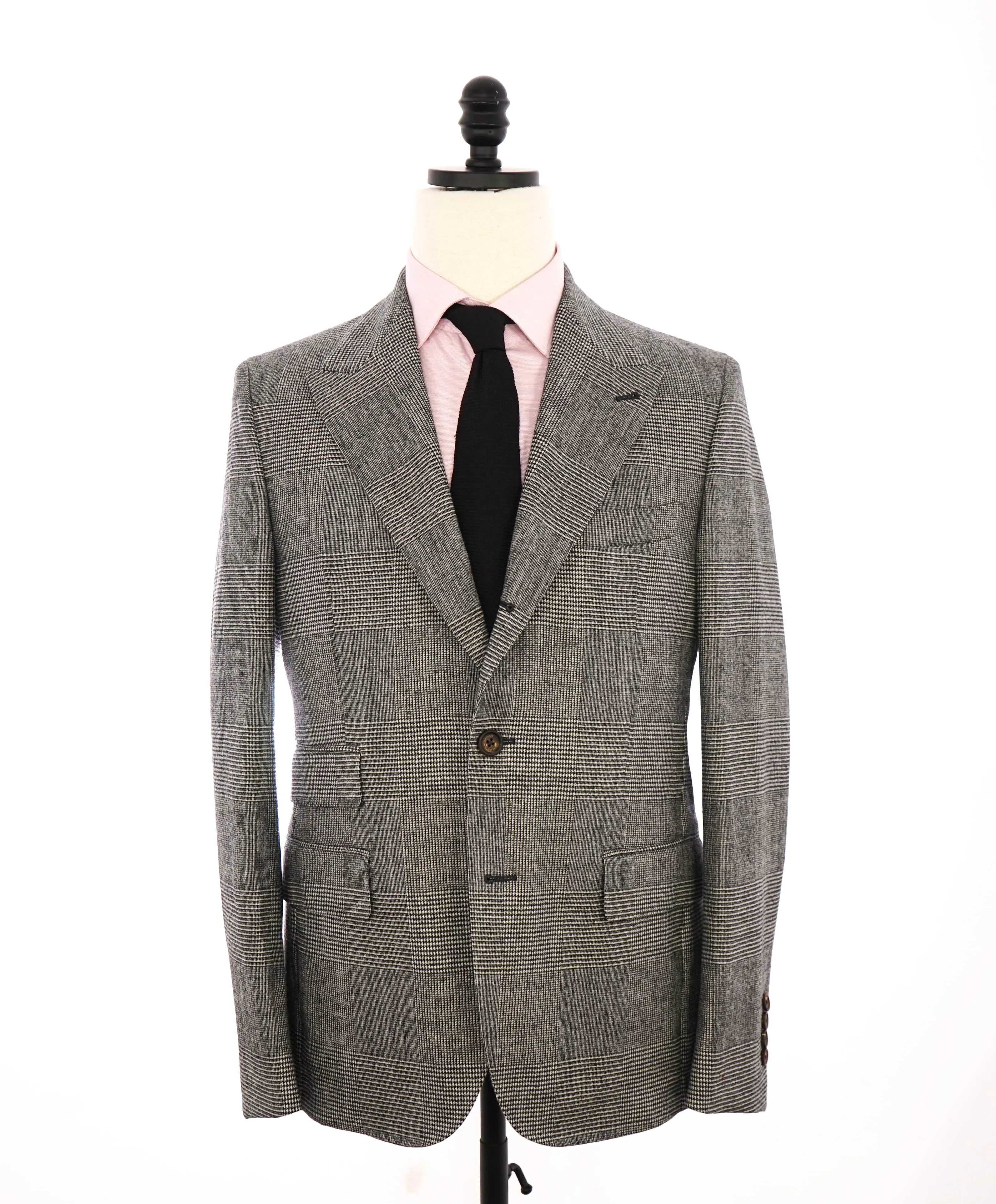 ELEVENTY - 2/3 Button Roll Peak Lapel PRINCE OF WALES CHECK Suit - 40R
