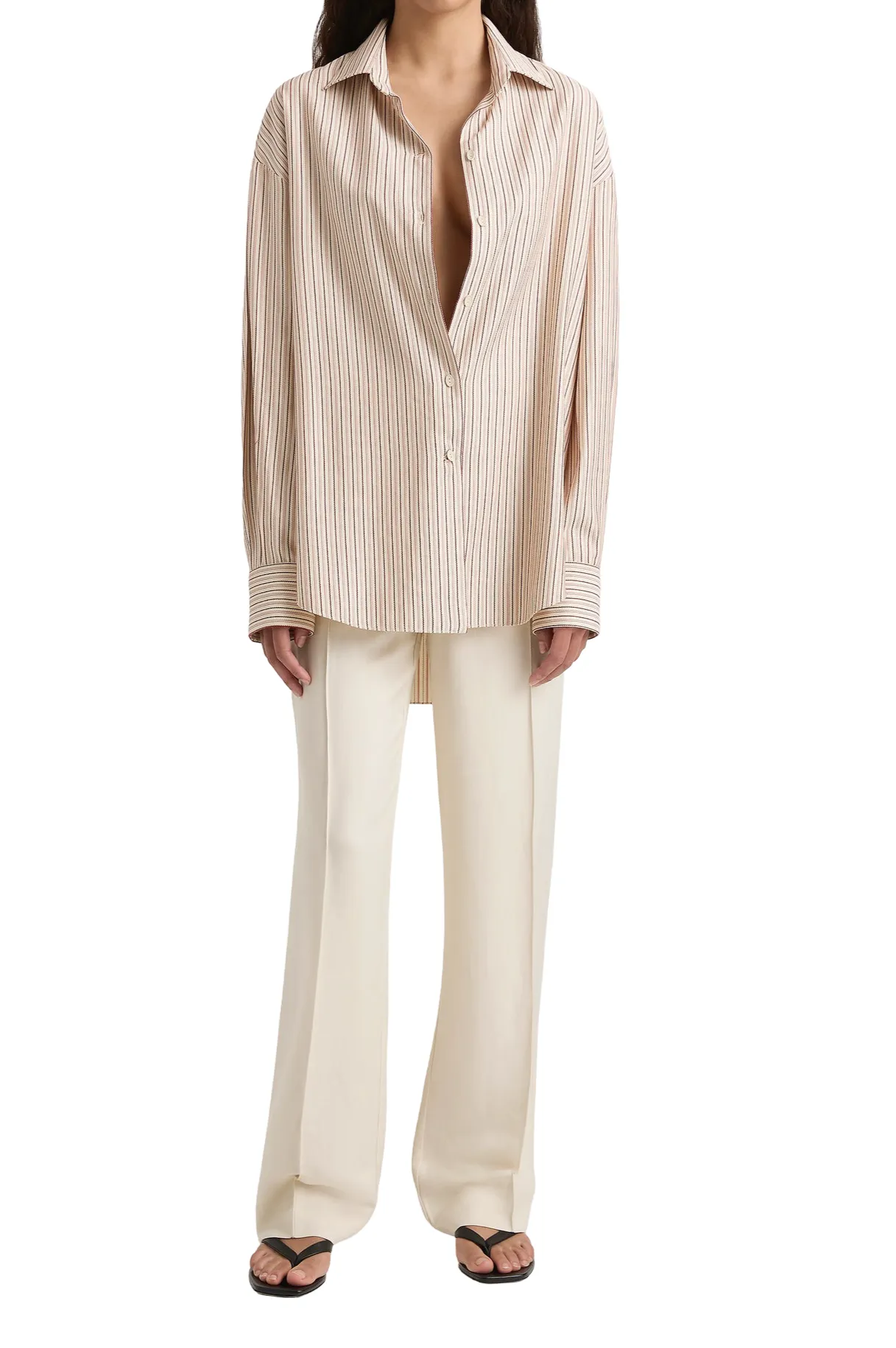 En Vau Shirt - Pinstripe Blush
