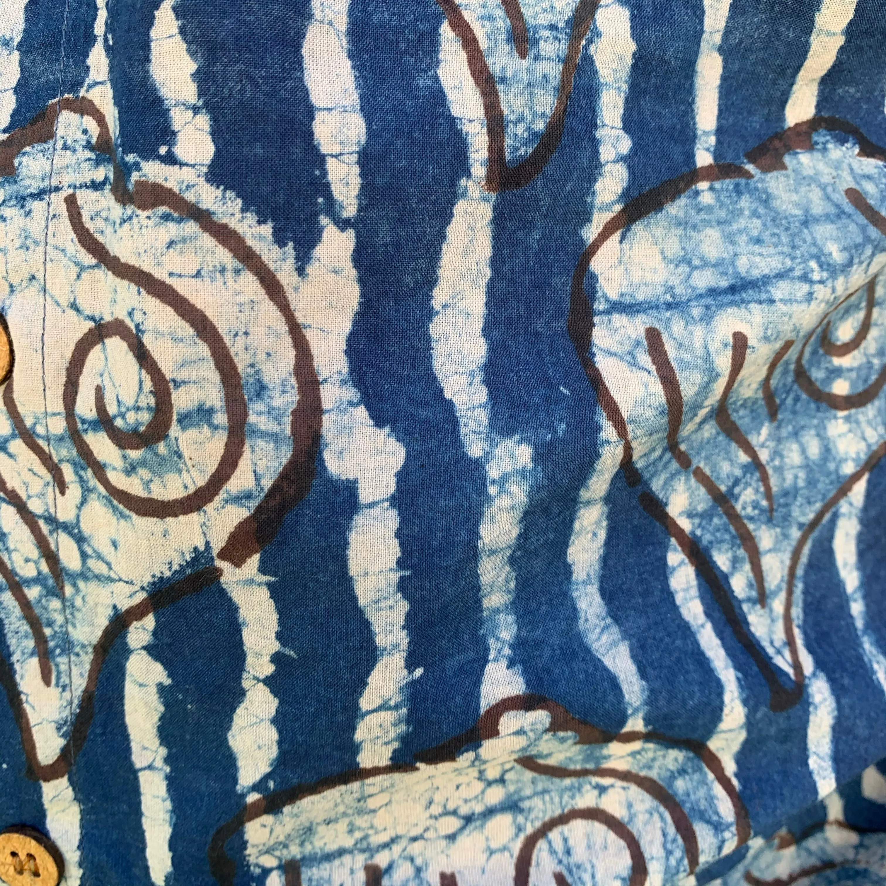 Fair Trade Ethical Dabu Cotton Shirt in Shell Design