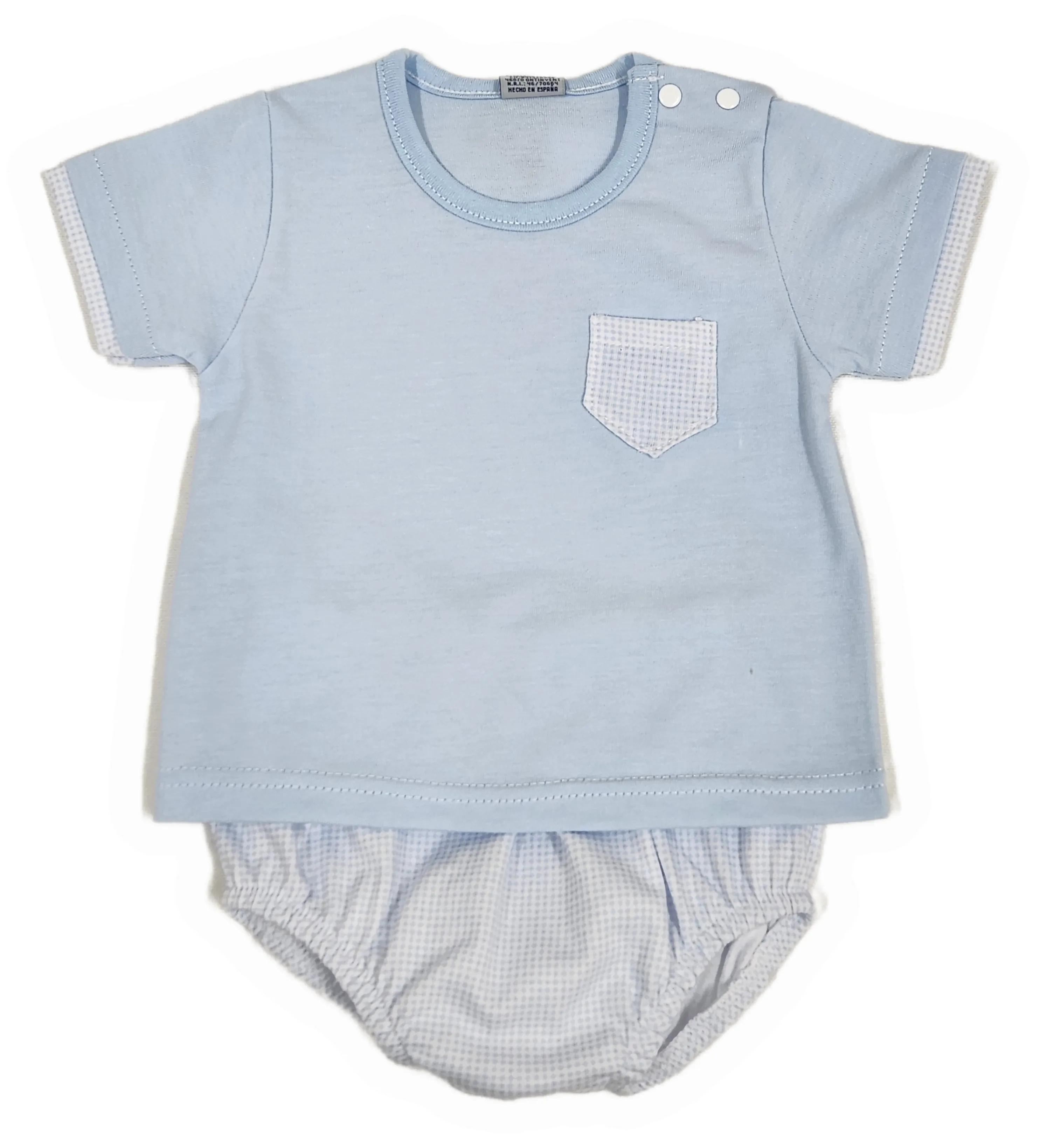Gingham Knit Bloomers/Shorts Set