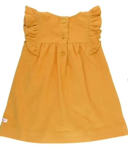 Golden Yellow Corduroy Jumper Dress