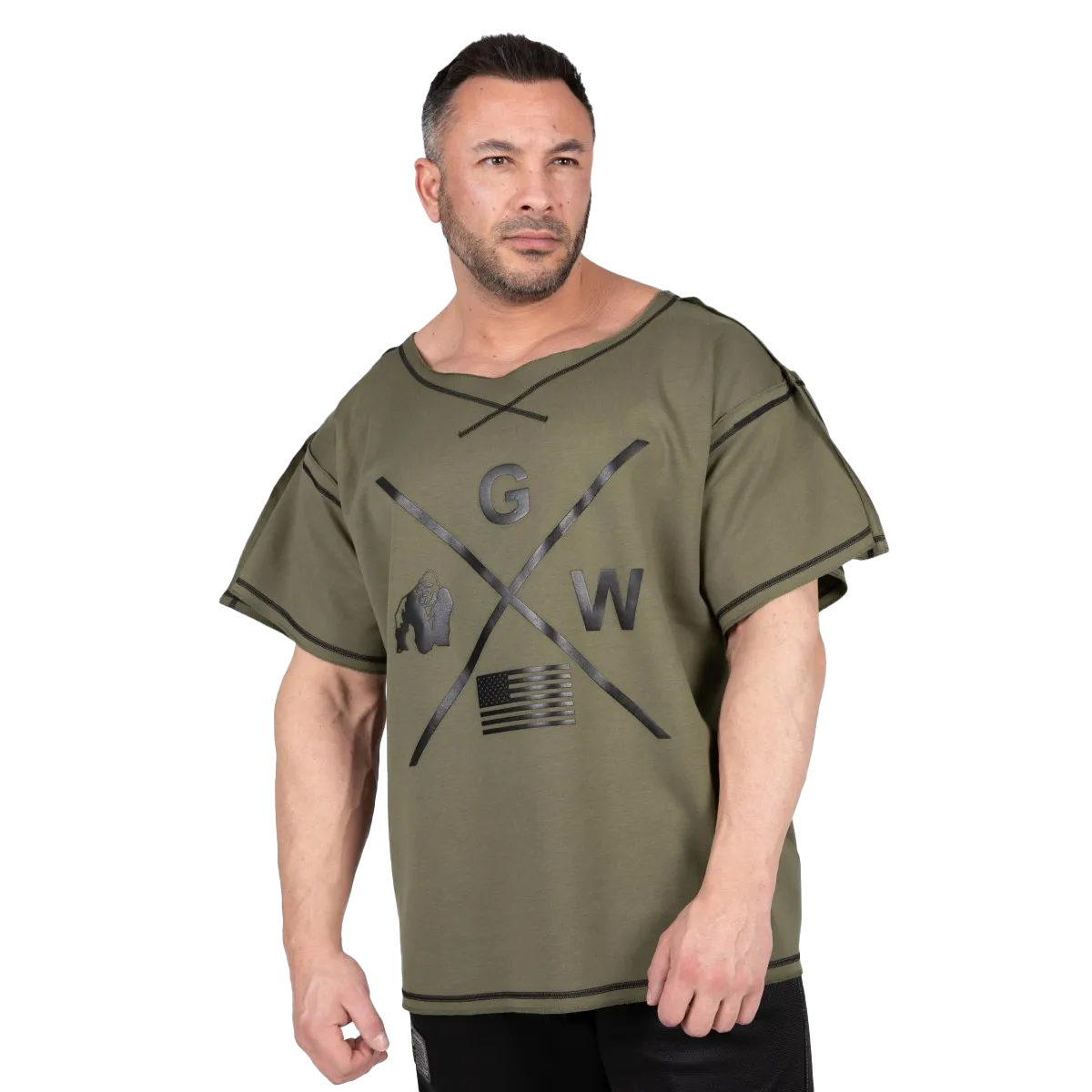 Gorilla Wear Sheldon Work Out Top - Army Green