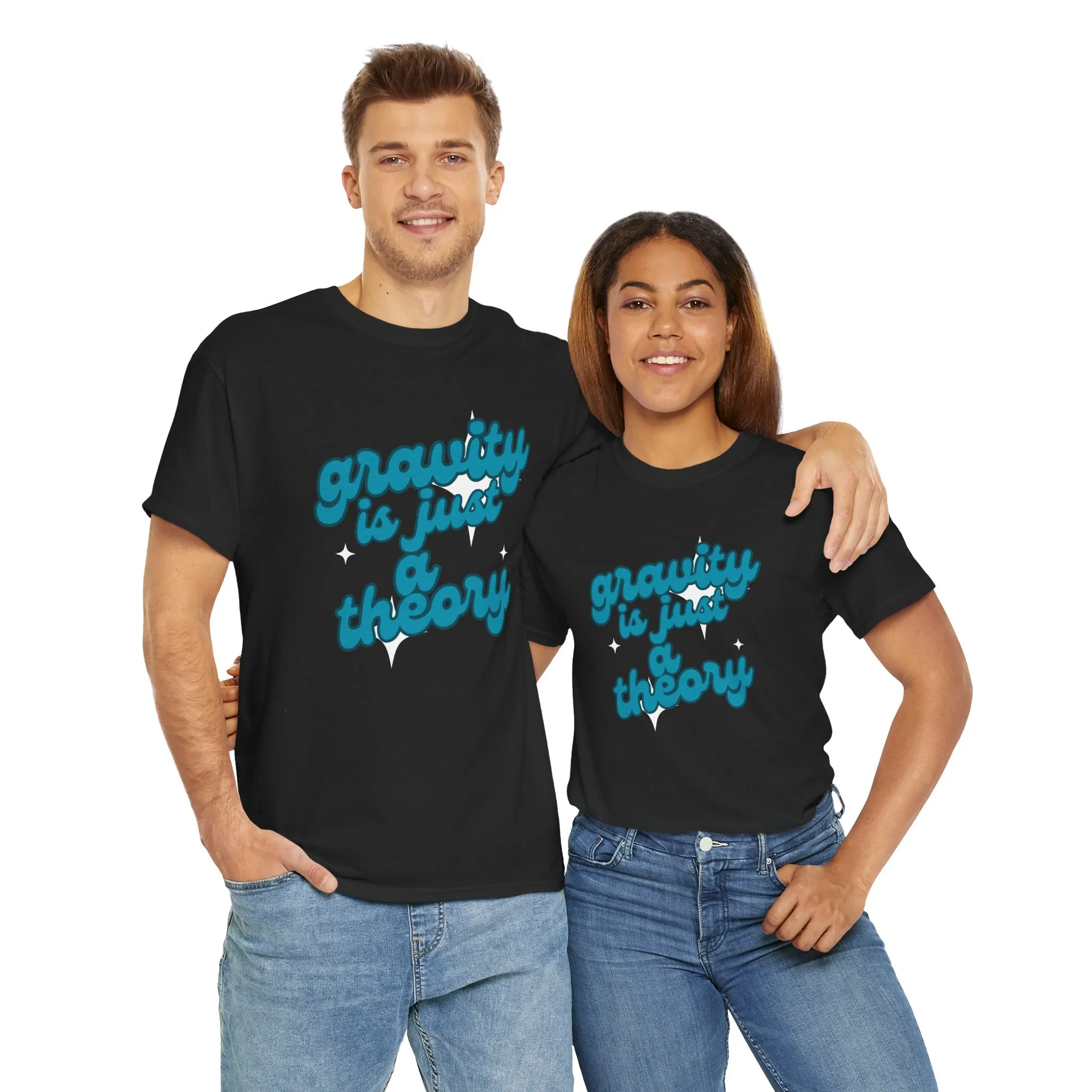 Gravity Is Just a Theory Tee, Science Humor Shirt, Unisex Cotton T-Shirt, Gift for Nerds, Casual Everyday Wear, Birthday Gift