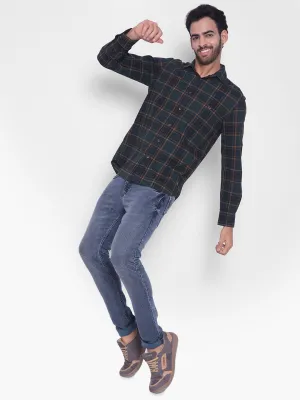 Green Checked Corduroy Shirt