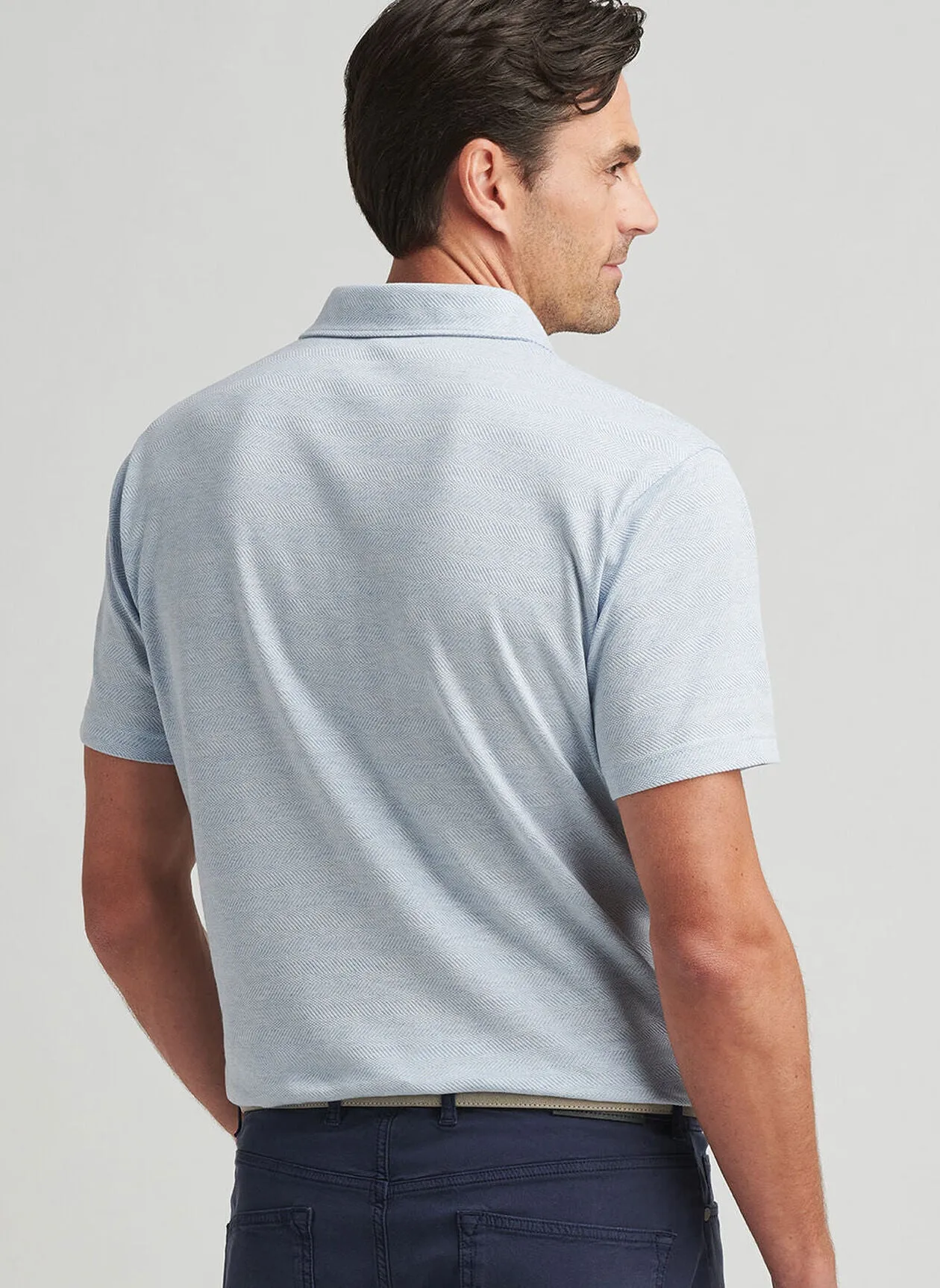 Harris Herringbone Knit Polo