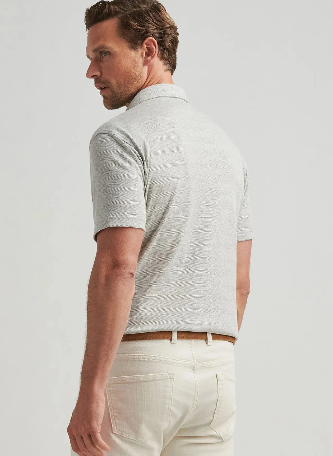 Harris Herringbone Knit Polo