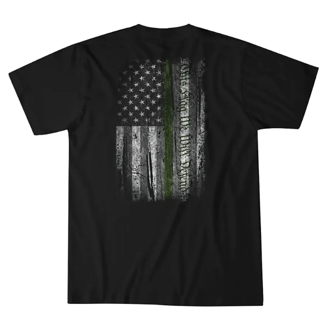 Howitzer Flag Defend  Short Sleeve Tee Black Shirt
