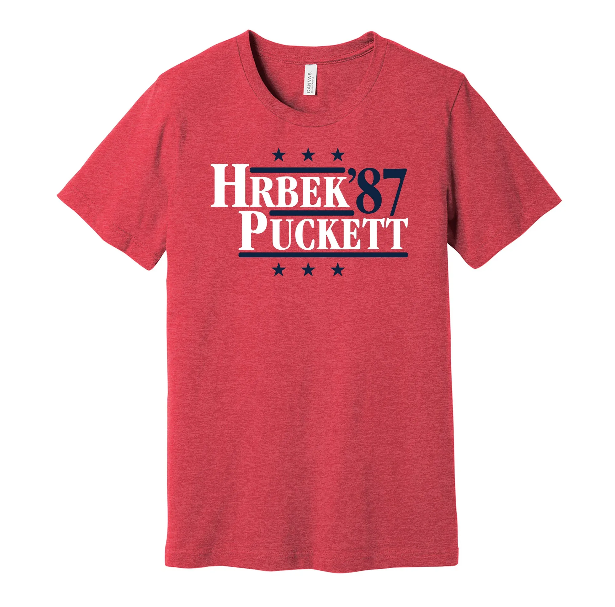 Hrbek & Puckett '87 - Minnesota Basbeall Legends Political Campaign Parody T-Shirt - Hyper Than Hype Shirts