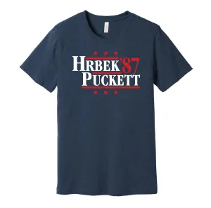 Hrbek & Puckett '87 - Minnesota Basbeall Legends Political Campaign Parody T-Shirt - Hyper Than Hype Shirts