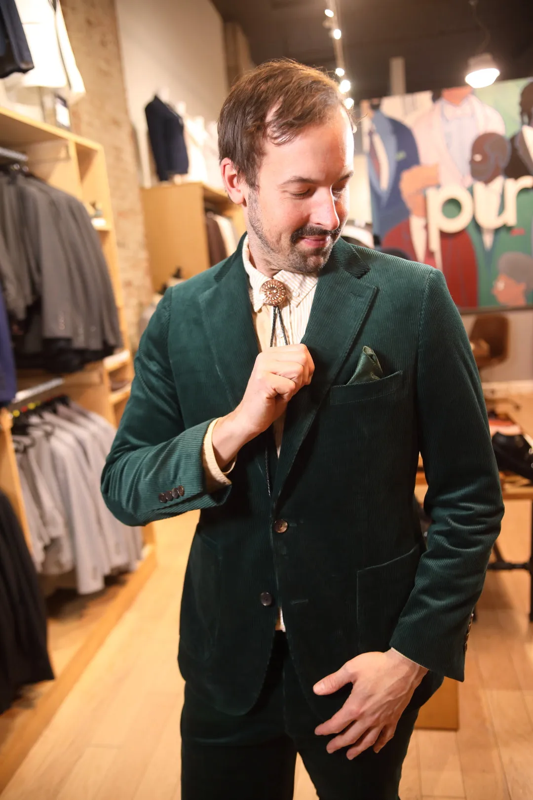 Hunter Green Corduroy Premium Suit