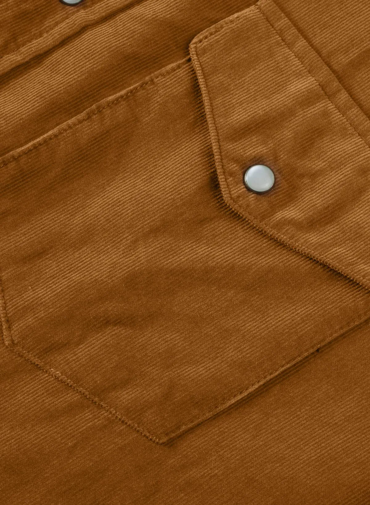JMIERR Mens Cotton Corduroy Shirt Casual Button Down Long Sleeve Shirt with Flap Pockets