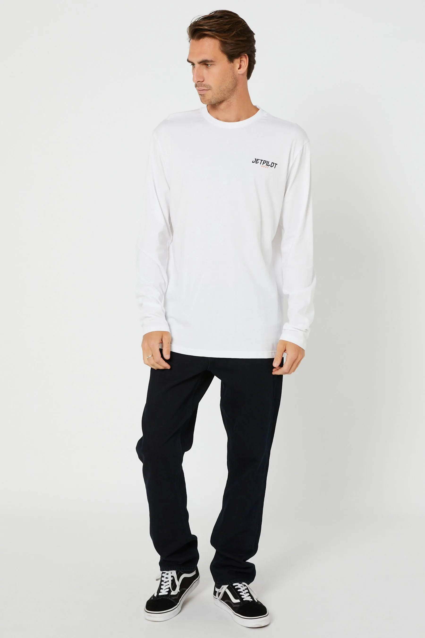 JP Friday Mens L/S Tee - White