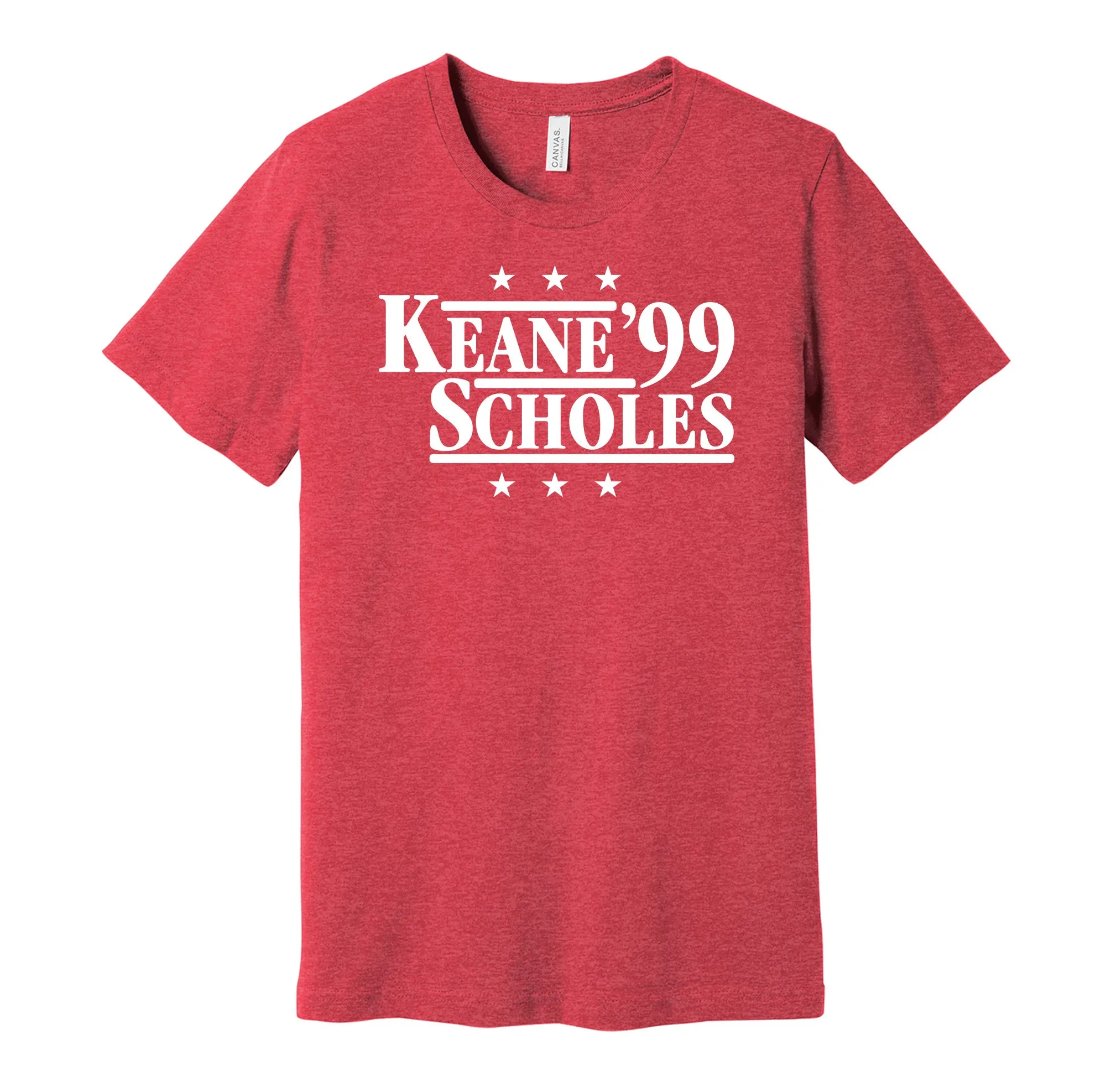 Keane & Scholes '99 - Manchester Football Legends Political Campaign Parody T-Shirt - Hyper Than Hype Shirts