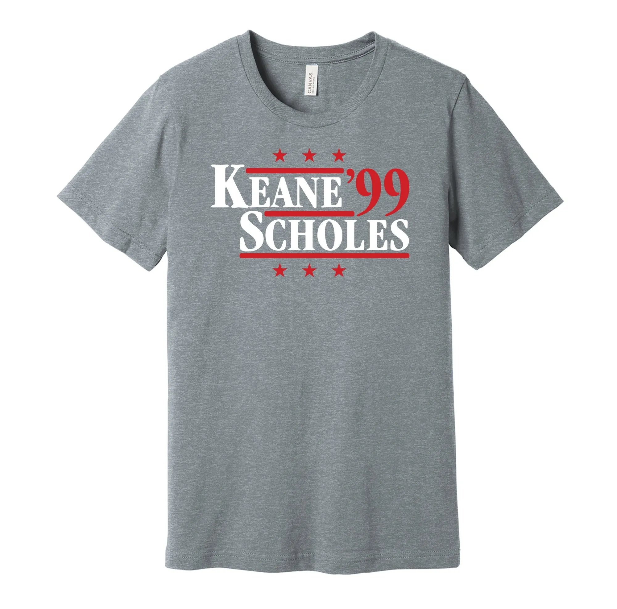 Keane & Scholes '99 - Manchester Football Legends Political Campaign Parody T-Shirt - Hyper Than Hype Shirts
