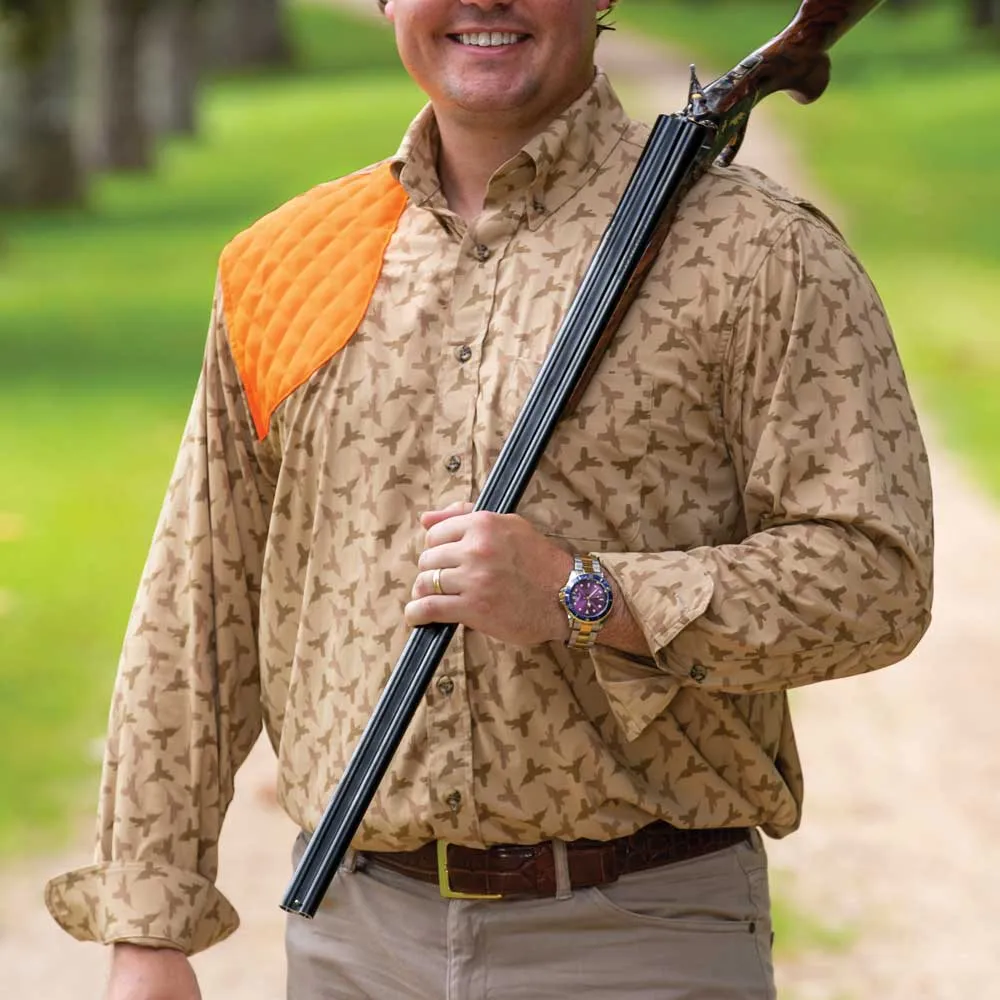 Kevin's Men's Upland Bird Patterned Right Hand Shooting Shirt