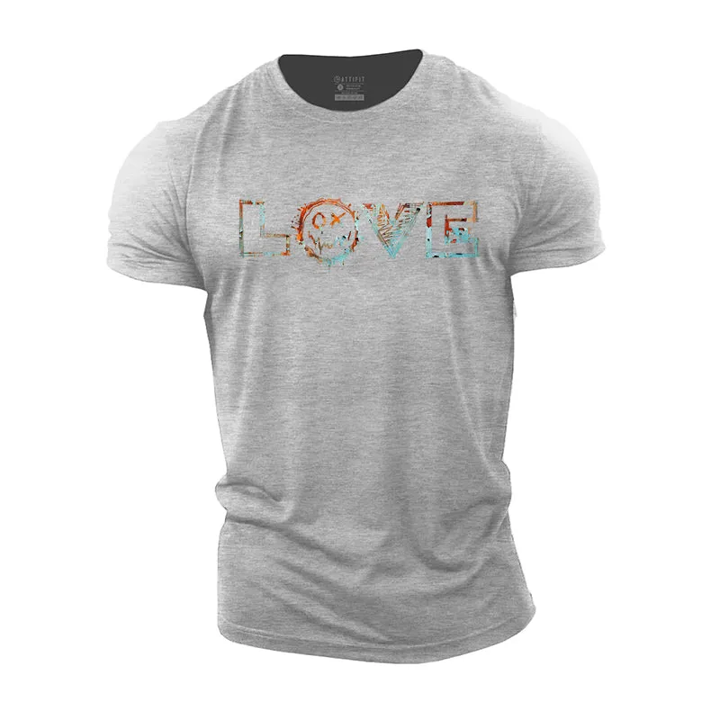 Love Smiley Graphic Men's T-shirts