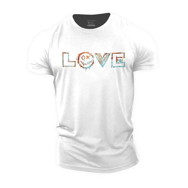 Love Smiley Graphic Men's T-shirts