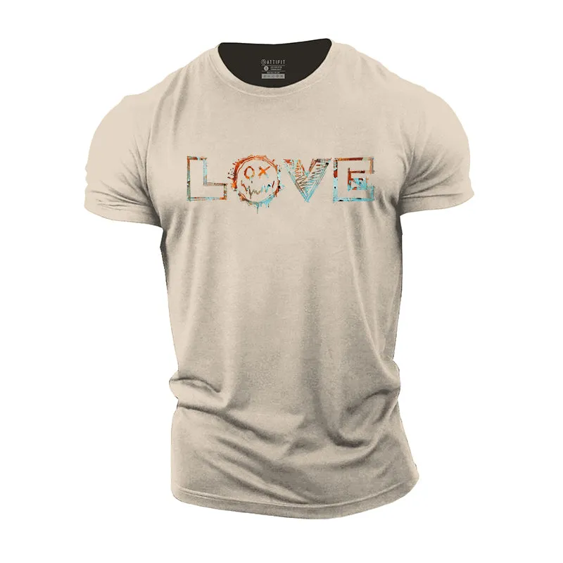 Love Smiley Graphic Men's T-shirts