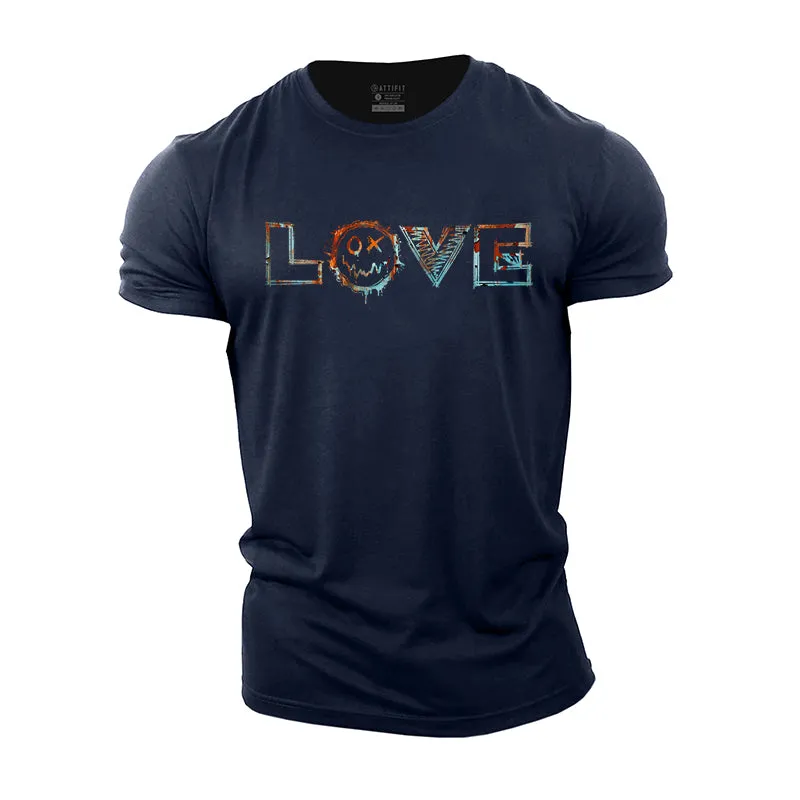 Love Smiley Graphic Men's T-shirts