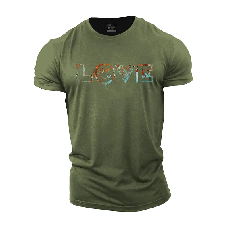 Love Smiley Graphic Men's T-shirts