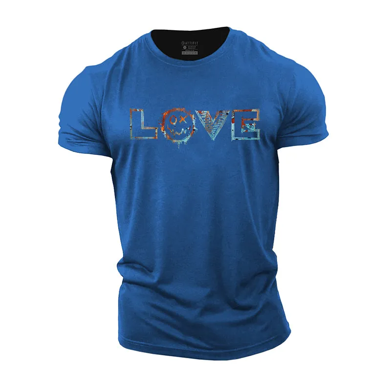 Love Smiley Graphic Men's T-shirts
