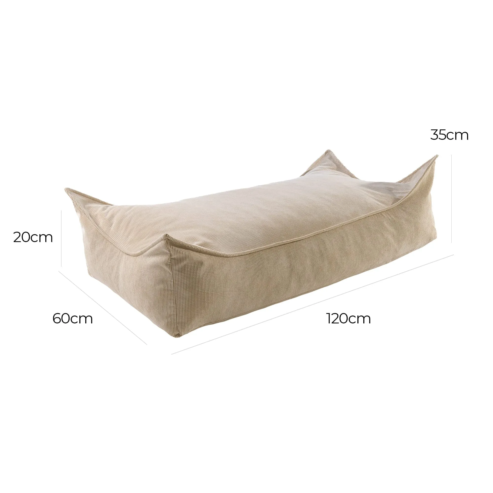 Luxury Corduroy Rectangular Pouffe For Kids By MeowBaby