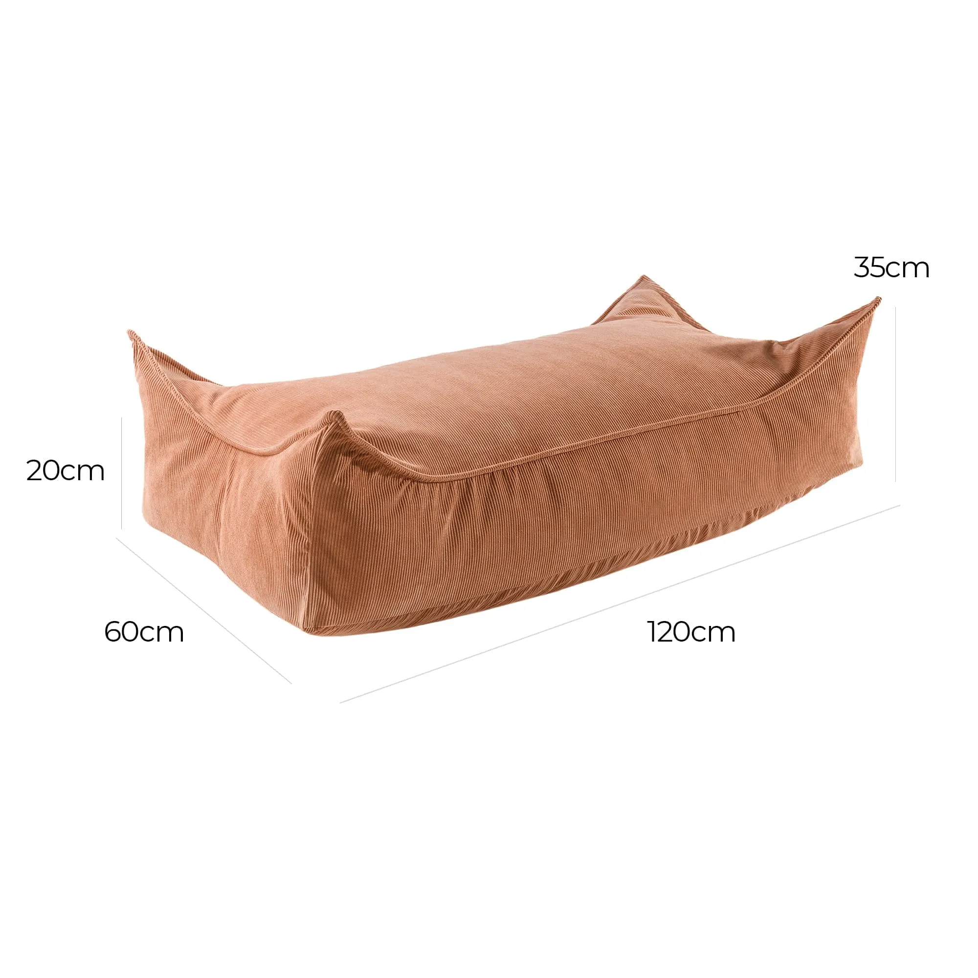 Luxury Corduroy Rectangular Pouffe For Kids By MeowBaby