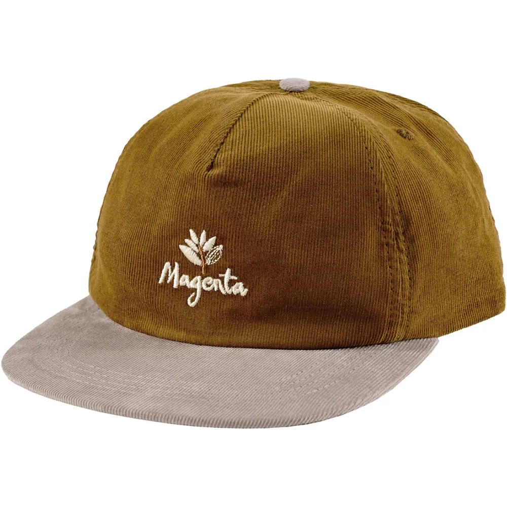 Magenta Natura Cord Snapback Hat Brown