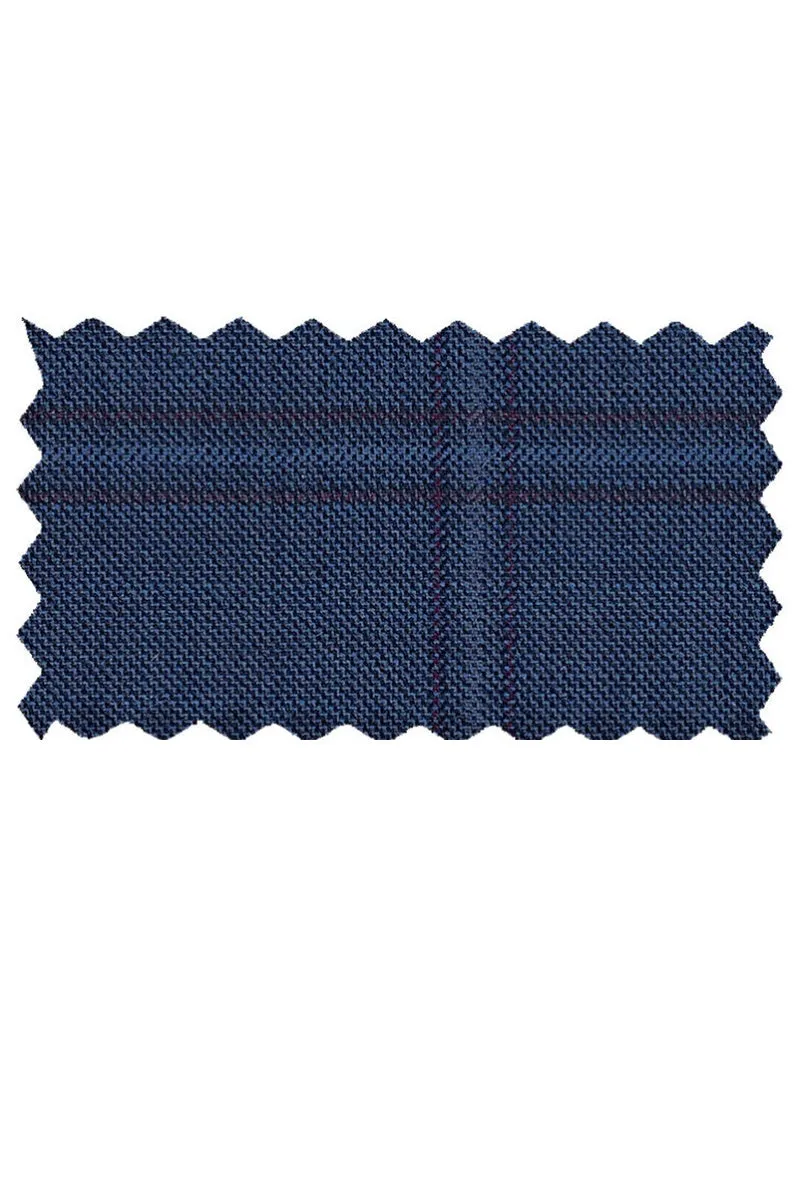 Mantoni Blue Windowpane Suit (2-Piece Set)