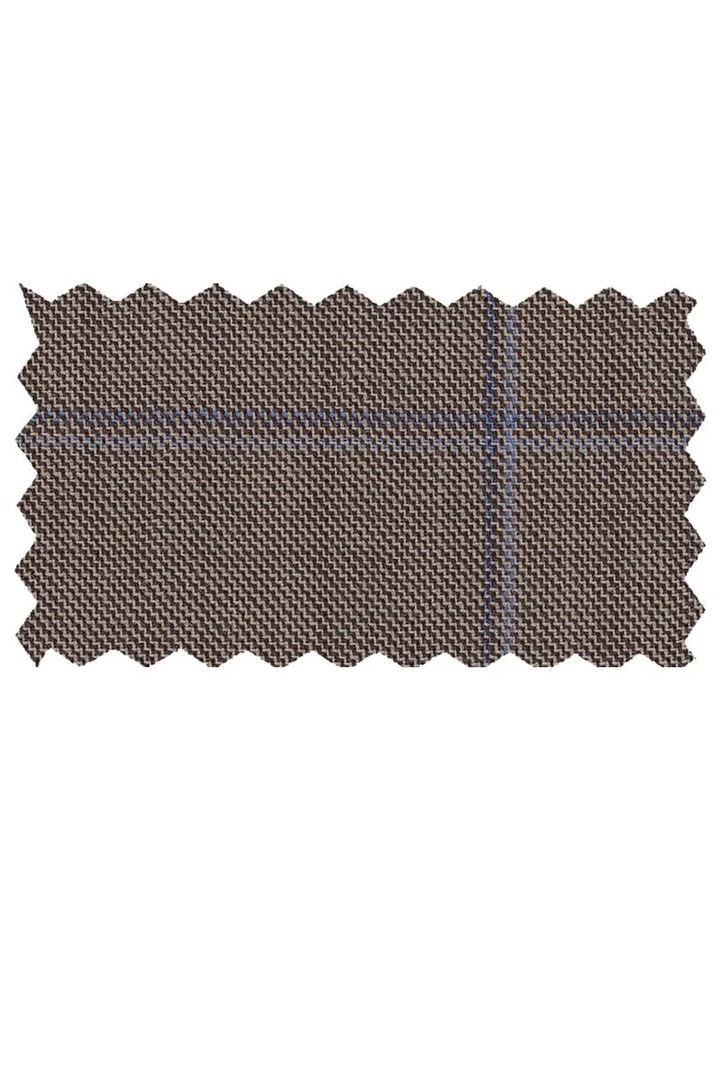Mantoni Camel Windowpane Suit (2-Piece Set)