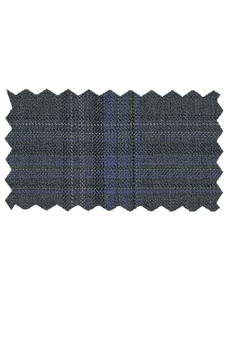 Mantoni Charcoal & Grey Windowpane Suit (2-Piece Set)